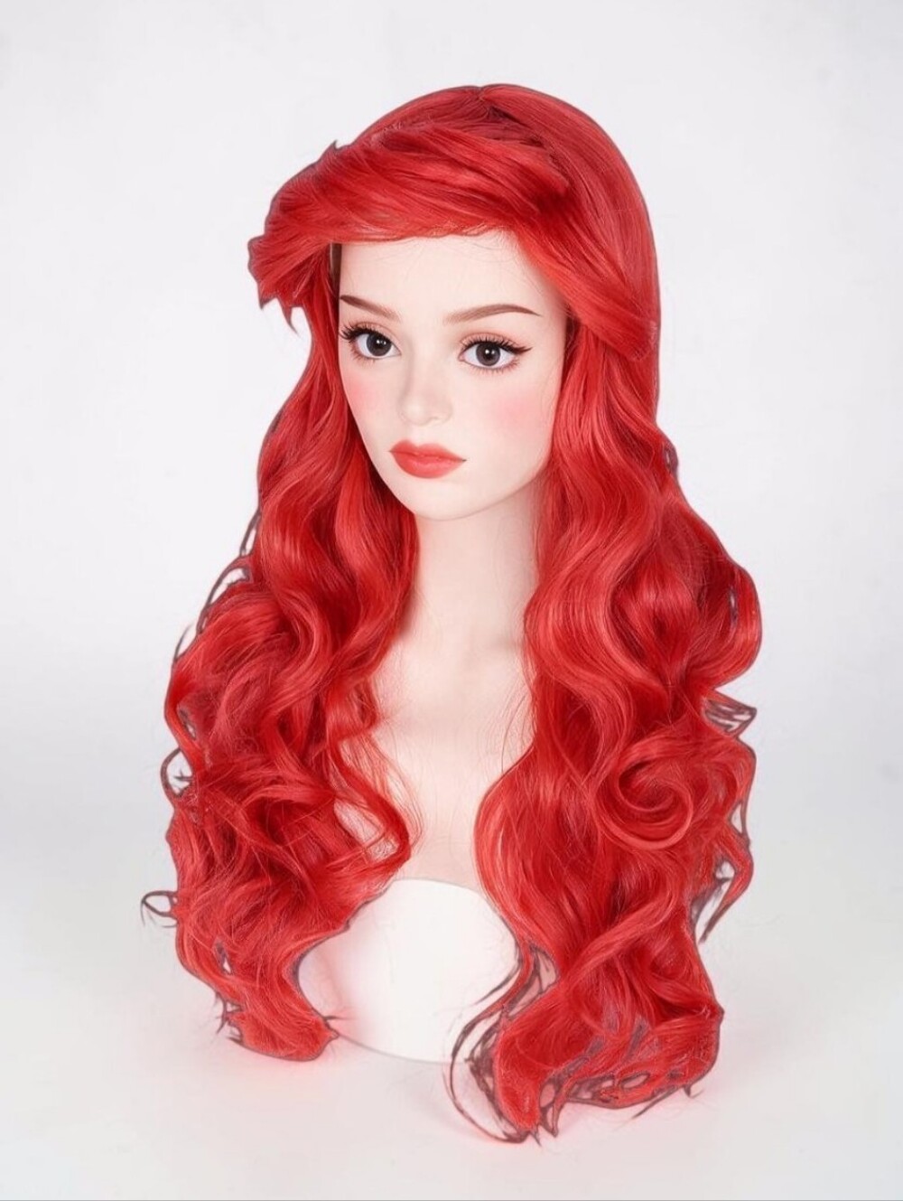 Long 24" Wavy Red Women's Fashion Wig - Heat-Resistant Hair